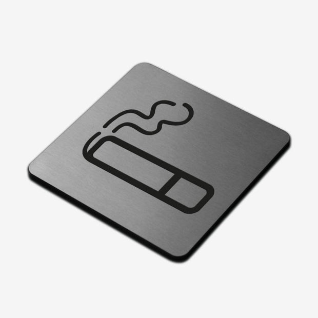 Information signs Smoke Zone Sign — Stainless Steel Signage