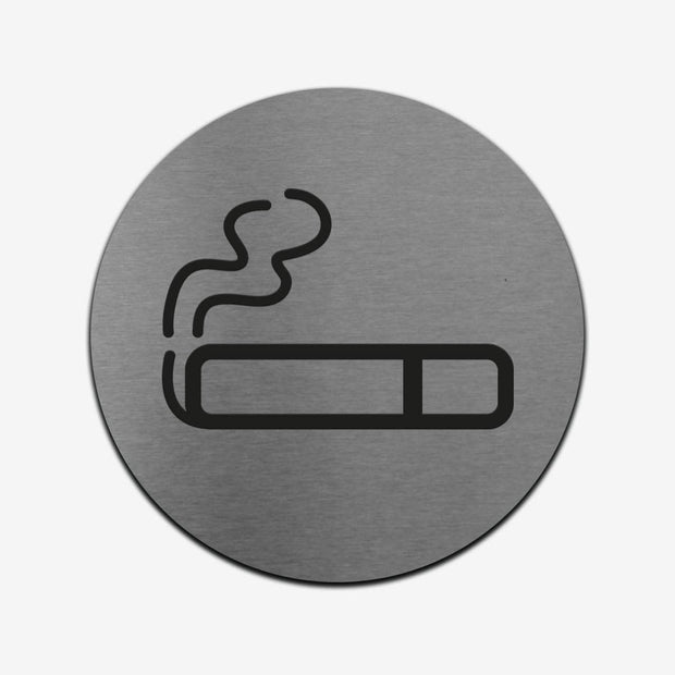 Information signs Smoke Zone Sign — Stainless Steel Signage