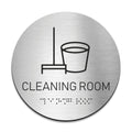 Information signs Stainless Steel Cleaning Room Sign with Braille - Photo #2
