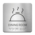 Information signs Dinning Room Signs - Stainless Steel Sign with Braille - Photo #1