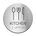 Information signs Stainless Steel Kitchen Door Sign with Braille - Photo #2