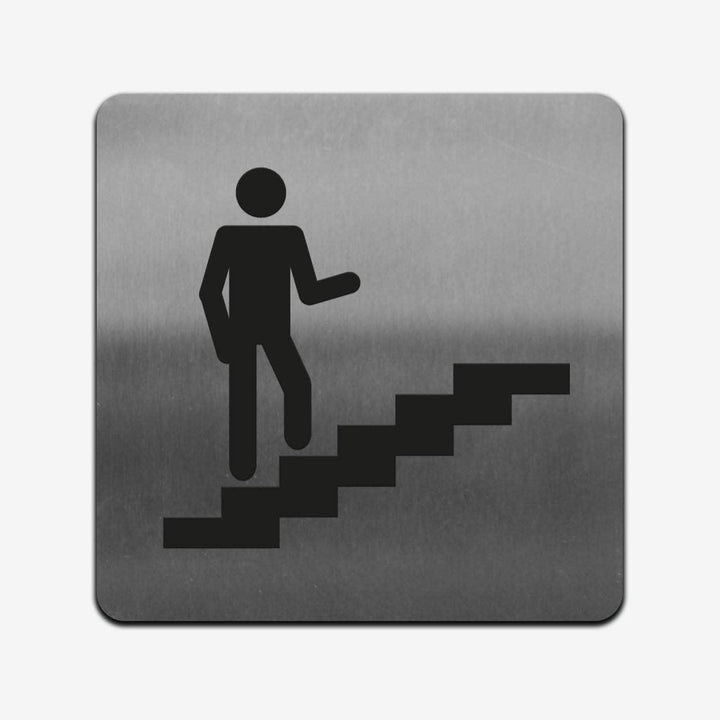 Information signs Stairs Interior Indicator Sign: Stainless Steel Sign