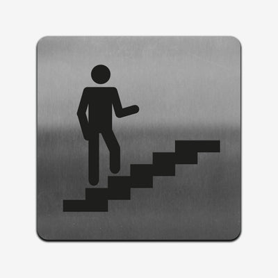 Stairs Interior Indicator- Stainless Steel Sign Information signs square Bsign