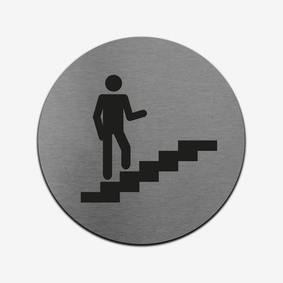 Stairs Interior Indicator- Stainless Steel Sign Information signs circle Bsign