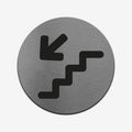 Information signs Stairs with Down Arrow Sign: Stainless Steel Sign - Photo #3