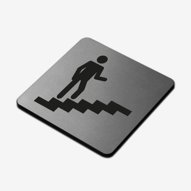 Information signs Stairs Interior Indicator Sign: Stainless Steel Sign