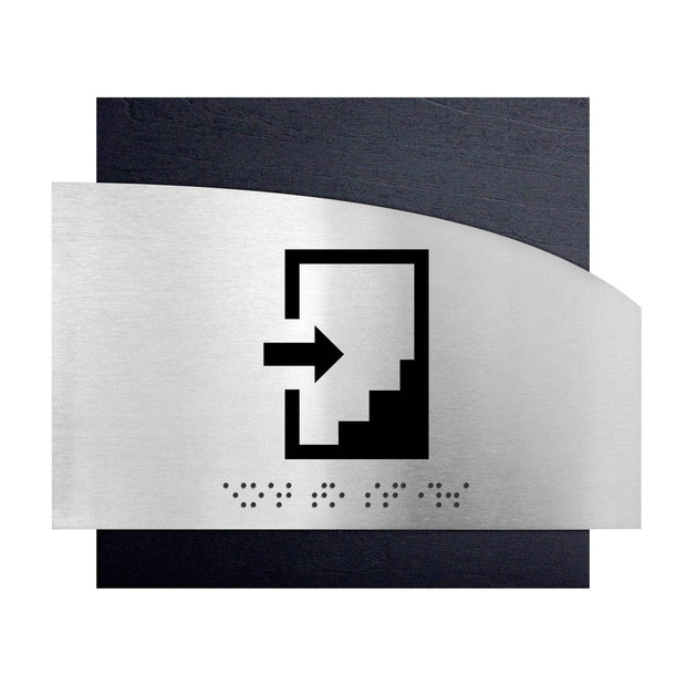 Information signs Stairwell Wayfinding Sign - "Wave" Design