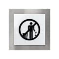 Information signs Steel Do Not Litter Sign - "Modern" Design - Photo #2