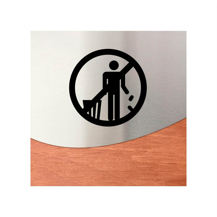 Information signs Steel Don't Litter Sign — "Jure" Design