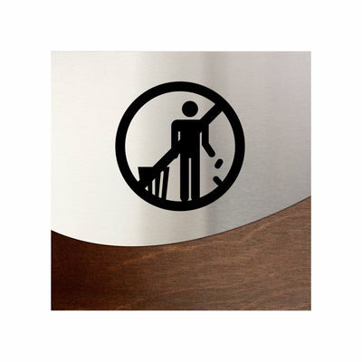 Steel Don't litter Signage "Jure" Design