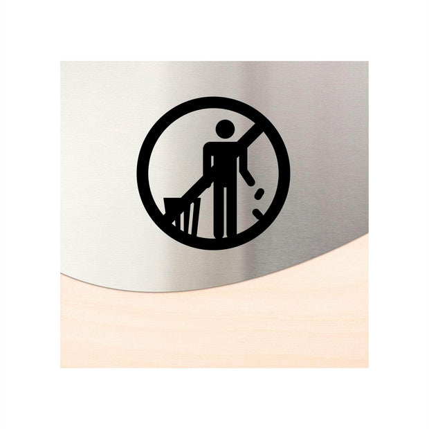 Information signs Steel Don't Litter Sign — "Jure" Design