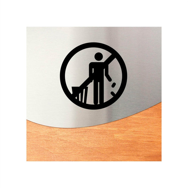 Information signs Steel Don't Litter Sign — "Jure" Design