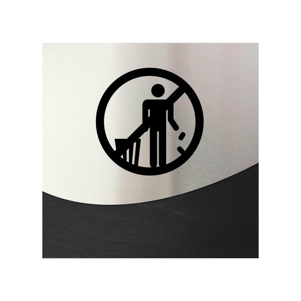 Information signs Steel Don't Litter Sign — "Jure" Design