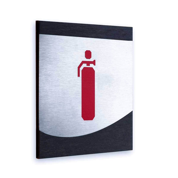 Information signs Fire Extinguisher Sign: Steel Sign — "Venture" Design