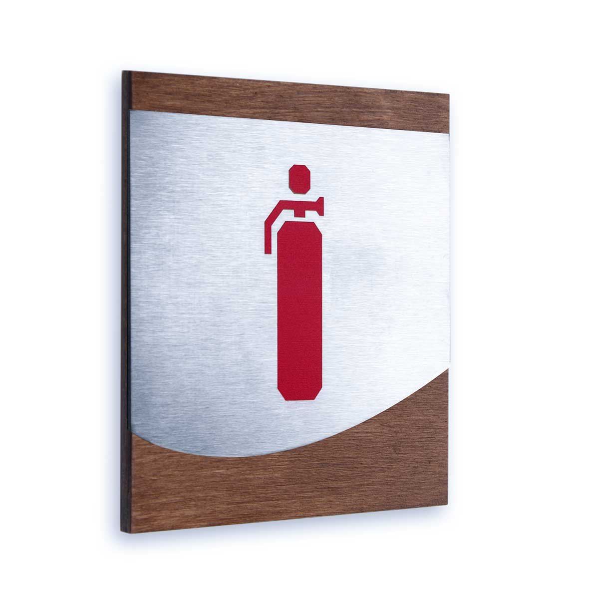 Steel Extinguisher Fire Sign Information signs Indian Rosewood Bsign