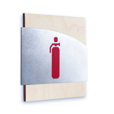 Interior Extinguisher Fire Signs Information signs Natural wood Bsign
