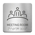 Information signs Steel Meeting Room Sign with Braille - Photo #1
