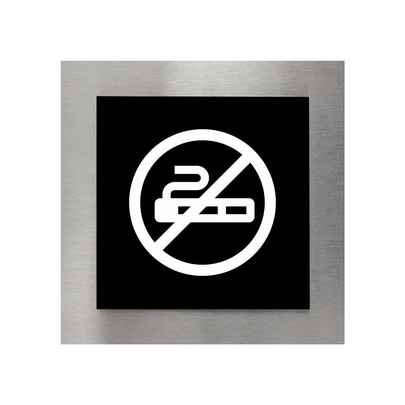 Steel No Smoking Sign - "Modern" Design
