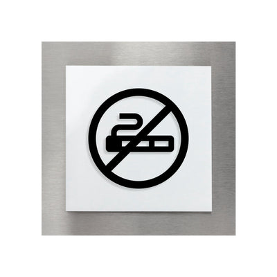 Steel No Smoking Sign - "Modern" Design