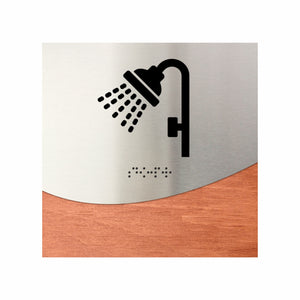 Information signs Steel Shower Signage - "Jure" Design