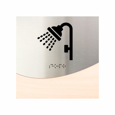 Steel Shower Signage "Jure" Design