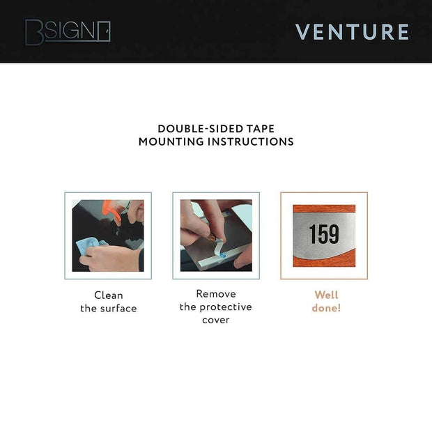 Information signs Kitchen Steel Door Sign for Office "Venture" Design