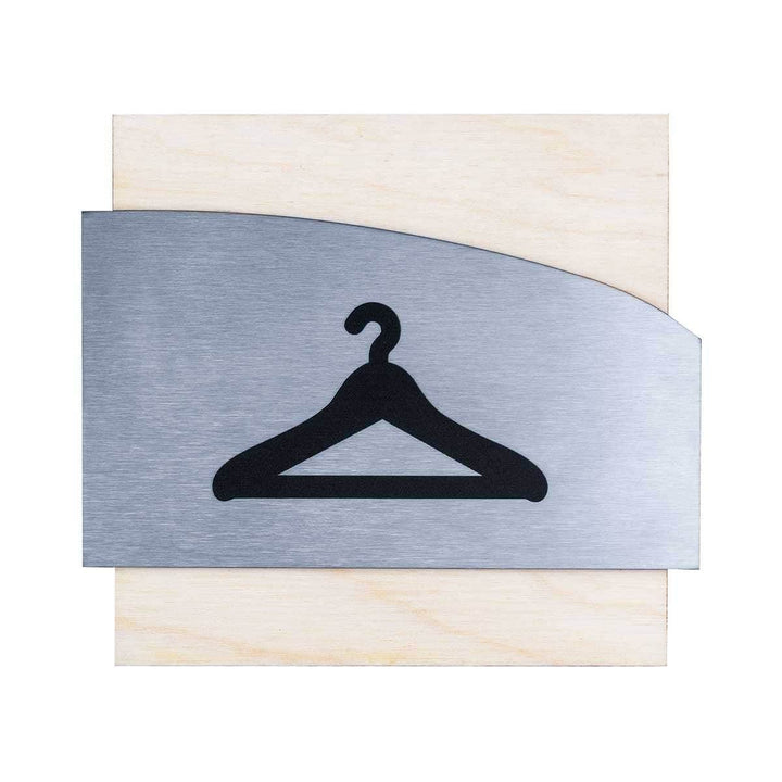 Information signs Closet Sign: Steel Sign — "Wave" Design