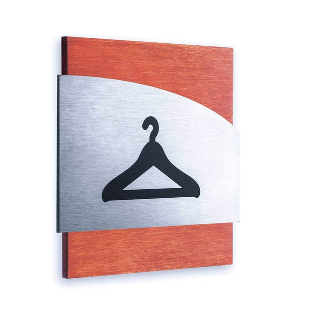 Information signs Closet Sign: Steel Sign — "Wave" Design