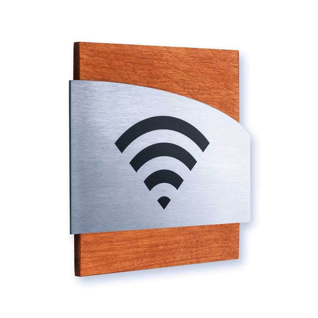 Information signs Wi-Fi Signs for Waiting Room: Steel Sign — "Wave" Design