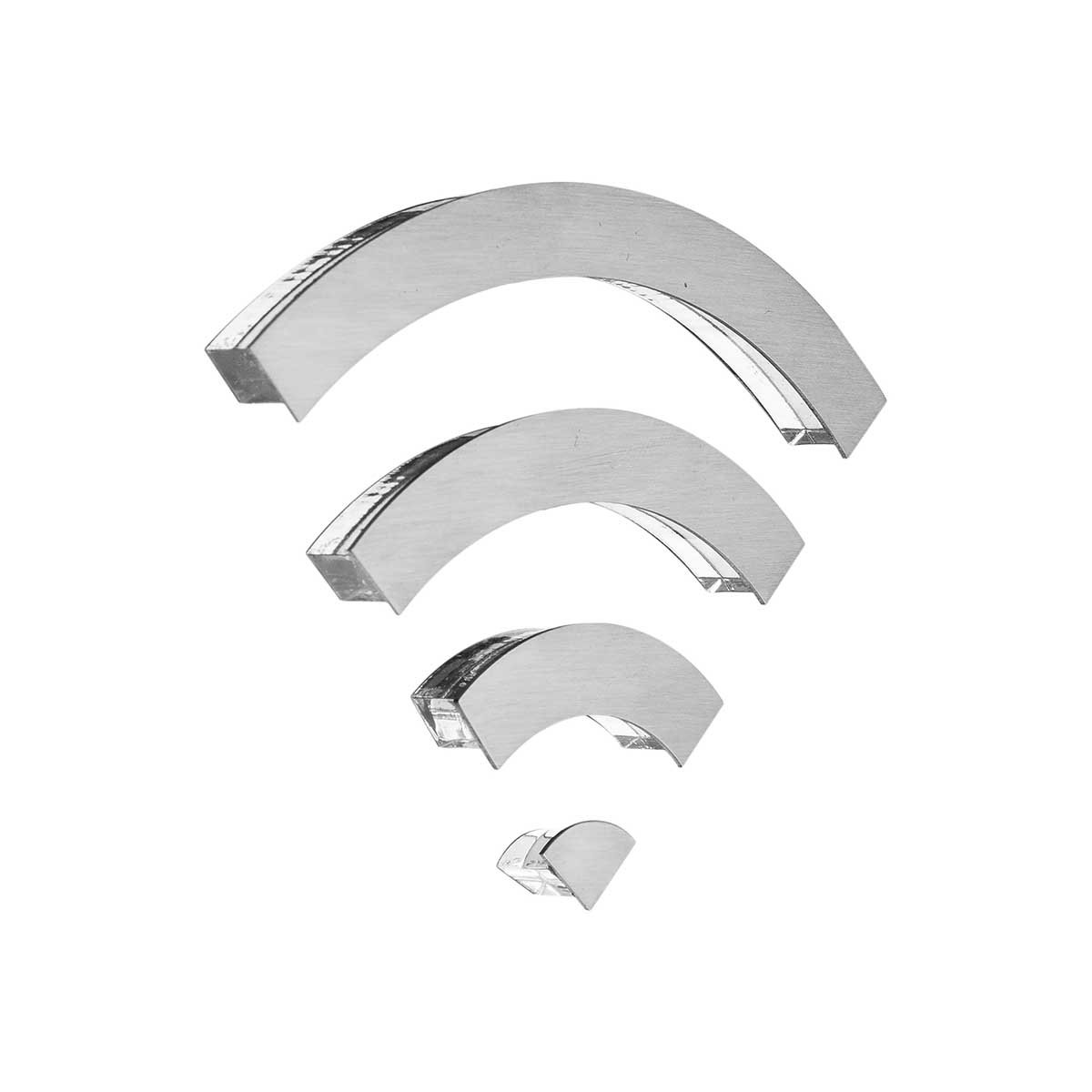 Steel Wi-Fi Symbol for Wall Information signs clear acrylic glass and stainless steel Bsign