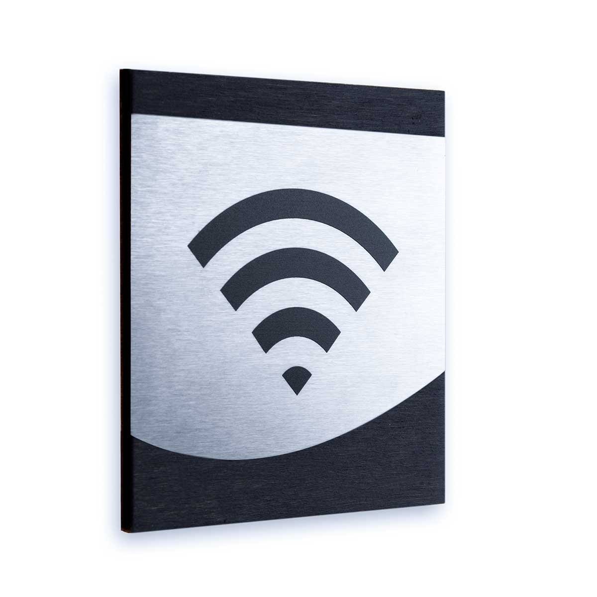 Wi-Fi Steel Sign for Office Information signs Anthracite Gray Bsign