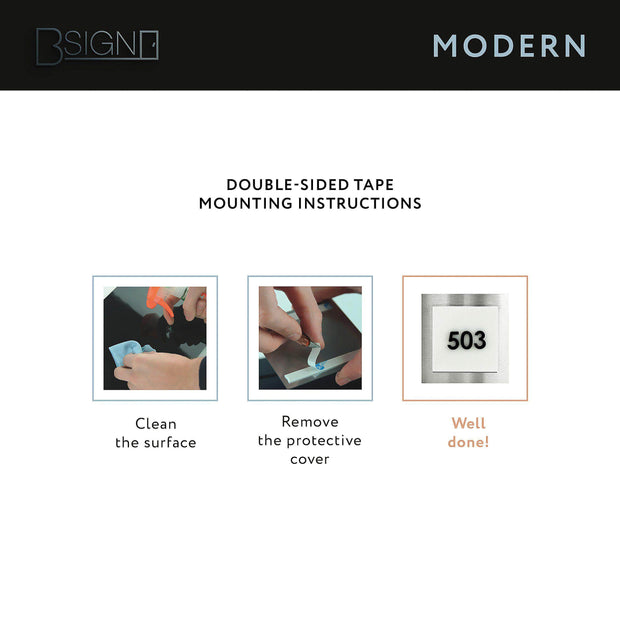 Information signs Wi-Fi Steel Wall Plate for Office - "Modern" Design