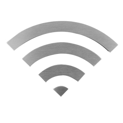 Steel Wi-Fi Symbol for Wall Information signs clear acrylic glass and stainless steel Bsign