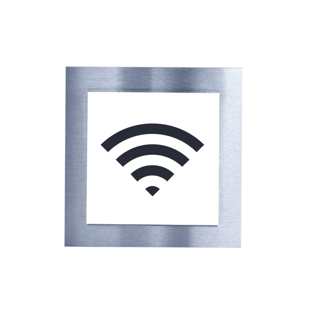 Information signs Wi-Fi Steel Wall Plate for Office - "Modern" Design
