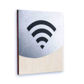 Information signs Wi-Fi Signs: Wood & Stainless Steel Plate — "Jure" Design - Photo #6