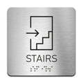 Information signs ADA Stairs Signs - Steel Sign with Braille - Photo #1