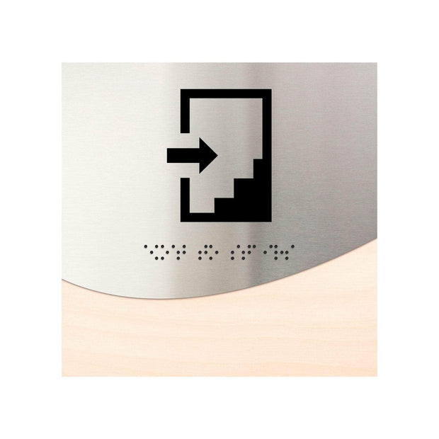 Information signs Stairwell Sign: Steel Wayfinding Signage  — "Jure" Design