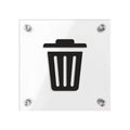 Information signs Acrylic Trash Bin Sign — "Classic" Design - Photo #1