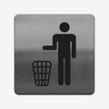 Information signs Trash Bin Sign: Stainless Steel Sign - Photo #1