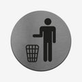 Information signs Trash Bin Sign: Stainless Steel Sign - Photo #3