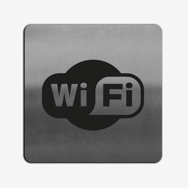 Information signs Wi-Fi Zone Sign — Stainless Steel Signage