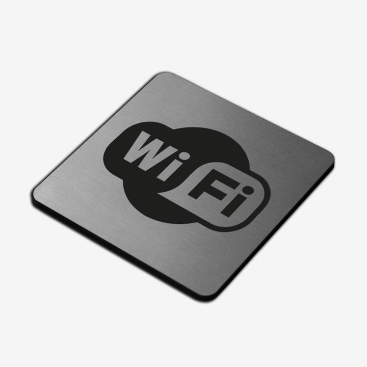 Information signs Wi-Fi Zone Sign — Stainless Steel Signage