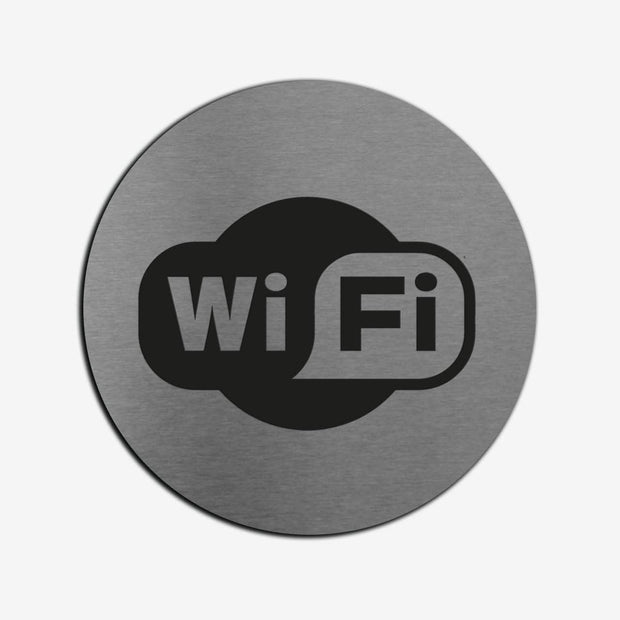 Information signs Wi-Fi Zone Sign — Stainless Steel Signage