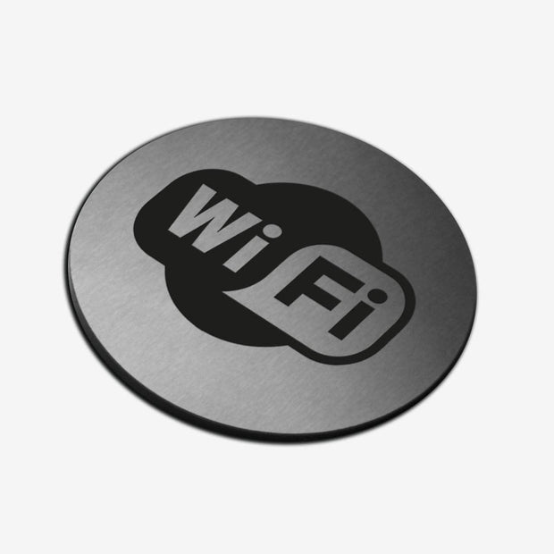 Information signs Wi-Fi Zone Sign — Stainless Steel Signage