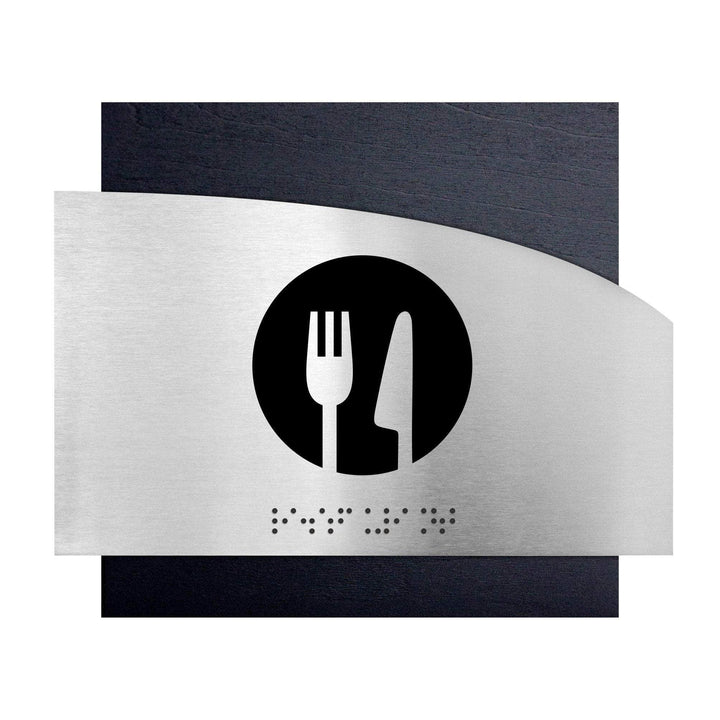 Information signs Wood Dining Room Sign - "Wave" Design