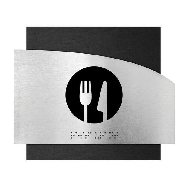 Information signs Wood Dining Room Sign - "Wave" Design
