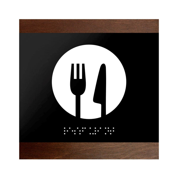 Information signs Kitchen Door Sign: Wood Sign — "Buro" Design