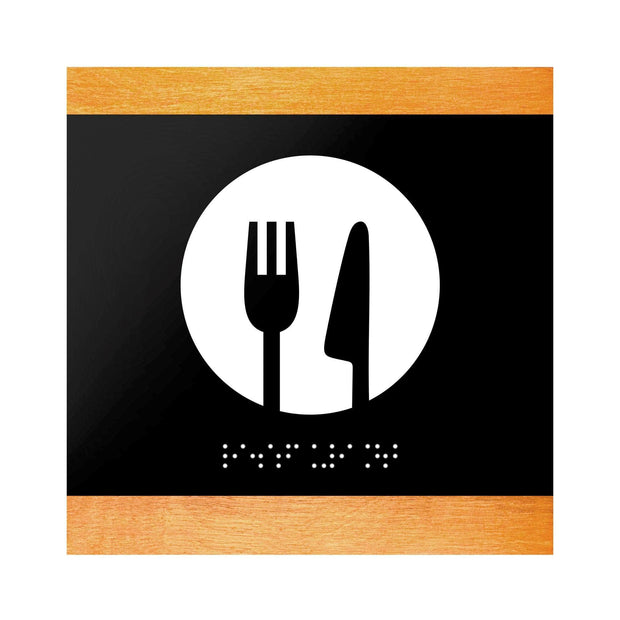 Information signs Kitchen Door Sign: Wood Sign — "Buro" Design