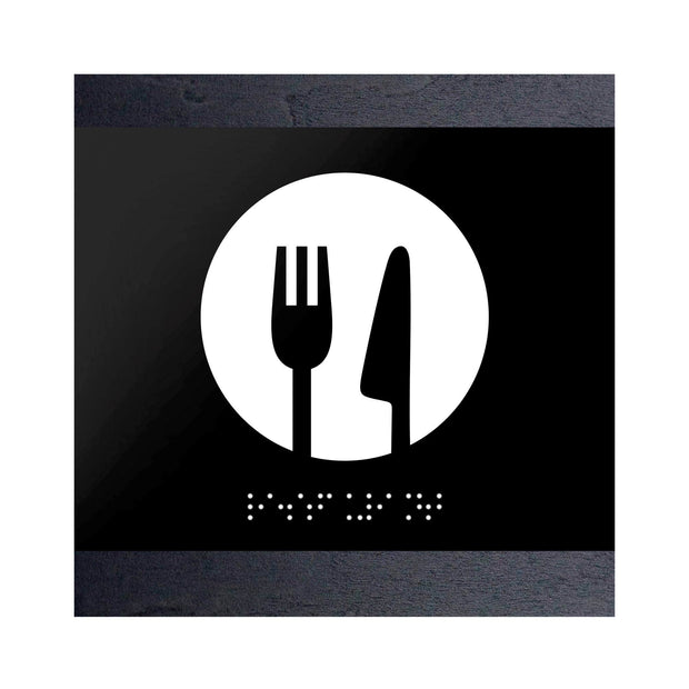 Information signs Kitchen Door Sign: Wood Sign — "Buro" Design