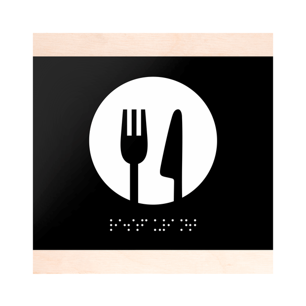 Information signs Kitchen Door Sign: Wood Sign — "Buro" Design